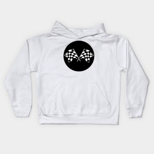 checkered flags Kids Hoodie